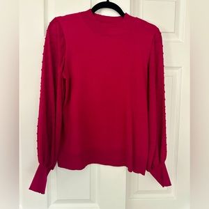 Cece sweater top, cranberry size small